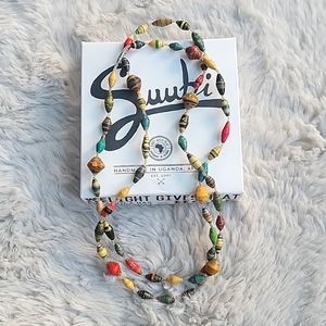 SUUbi Beaded Necklace Handmade in Uganda New